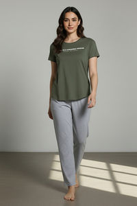 Zivame Knit Cotton Sleep Top - Four Leaf Clover — thumbnail 5